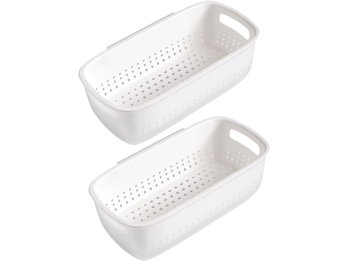Cesto Para Legumes Em Malha Fina - O Design De Dupla Camada Permite O Armazenamento E A Limpeza Eficientes Dos
