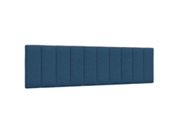 Vidaxl Almofadão De Cabeceira Hanko 180 Cm Tecido Azul