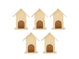 5 Peças Casa Pássaro Madeira Diy LAXISCREED