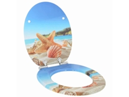 Vidaxl Assento De Sanitário Com Fechamento Suave Concha Do Mar