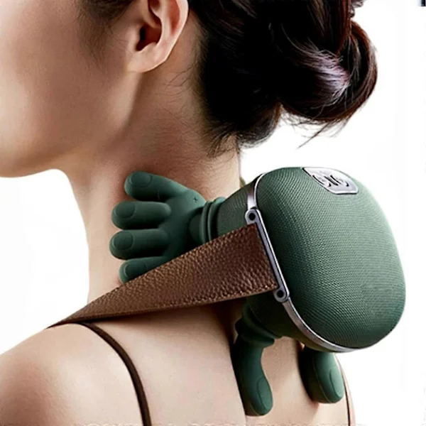 Massageador Elétrico Para Pescoço, Ombros E Costas Com Aquecimento E Função De Amassamento