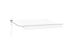 Conjunto 1 Toldo Retrátil Vidaxl Branco Poliéster (3,5 X 2 M)