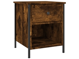 Mesa Cabeceira (40x42x50 cm) em madeira defumada, exclusiva da MAISON.