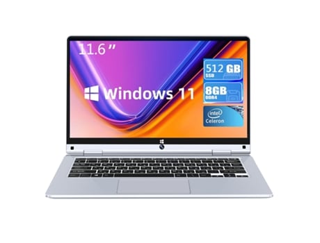 Portátil WUXIAN Netbook Tela Sensível Ao Toque Computador -Giro 36011.6' Intel Celeron N4020C- Ram: 8Gb 512Gb Ssd