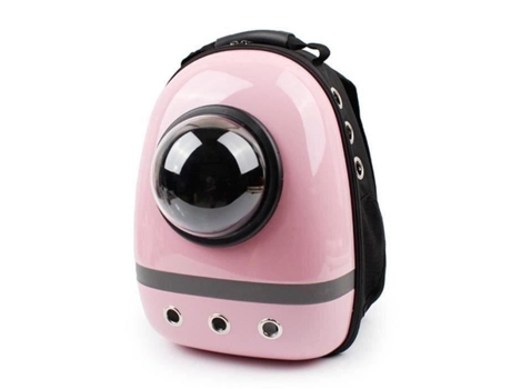 Bolsa de transporte para animais de estimação Astronauta Cachorrinho Gato Bolsa de Viagem Respirável Espaço Cápsula Mochila Rosa BK