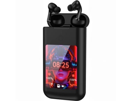 Auriculares Bluetooth con pantalla táctil y batería externa Onlike Negro
