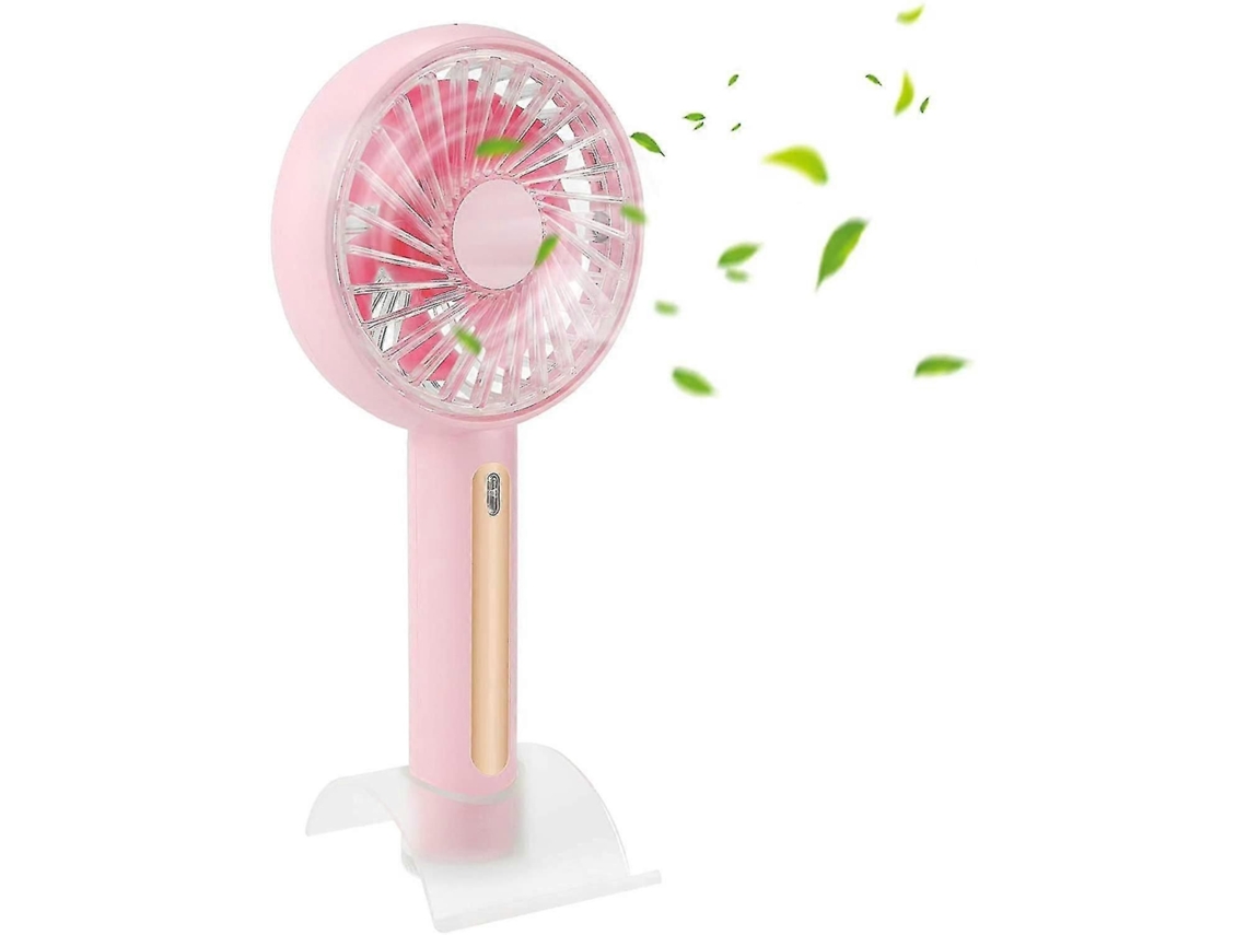 Ventilador De Mão, Mini Com Suporte Para Celular, Portátil 4 Velocidades Ajustáveis ​​e A Limentado Por Bateria.