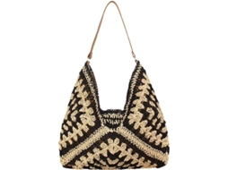 Bolsa De Ombro Feminina Em Tecido Trançado, Ideal Para Praia, Viagens, Passeios Casuais E Estilo Hobo.
