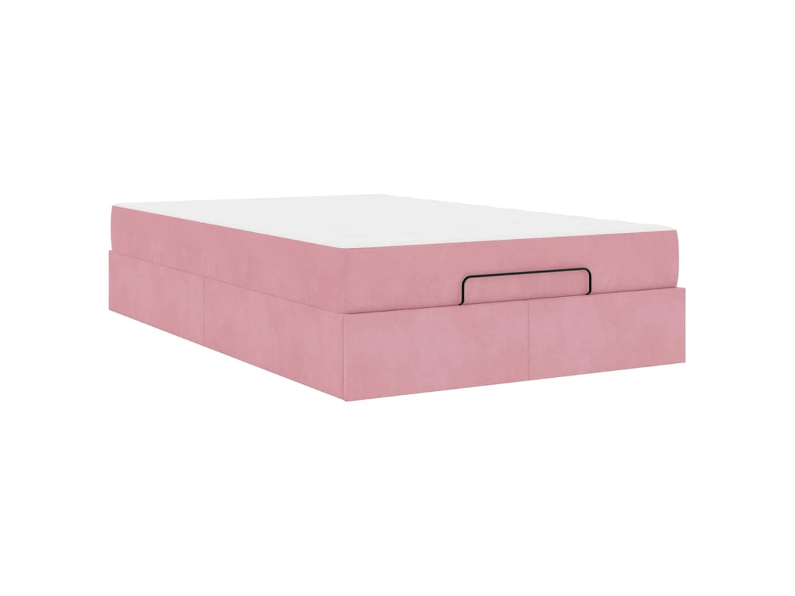 Conjunto 2 Cama Moderna Vidaxl Rosa Veludo (120 X 200 Cm)