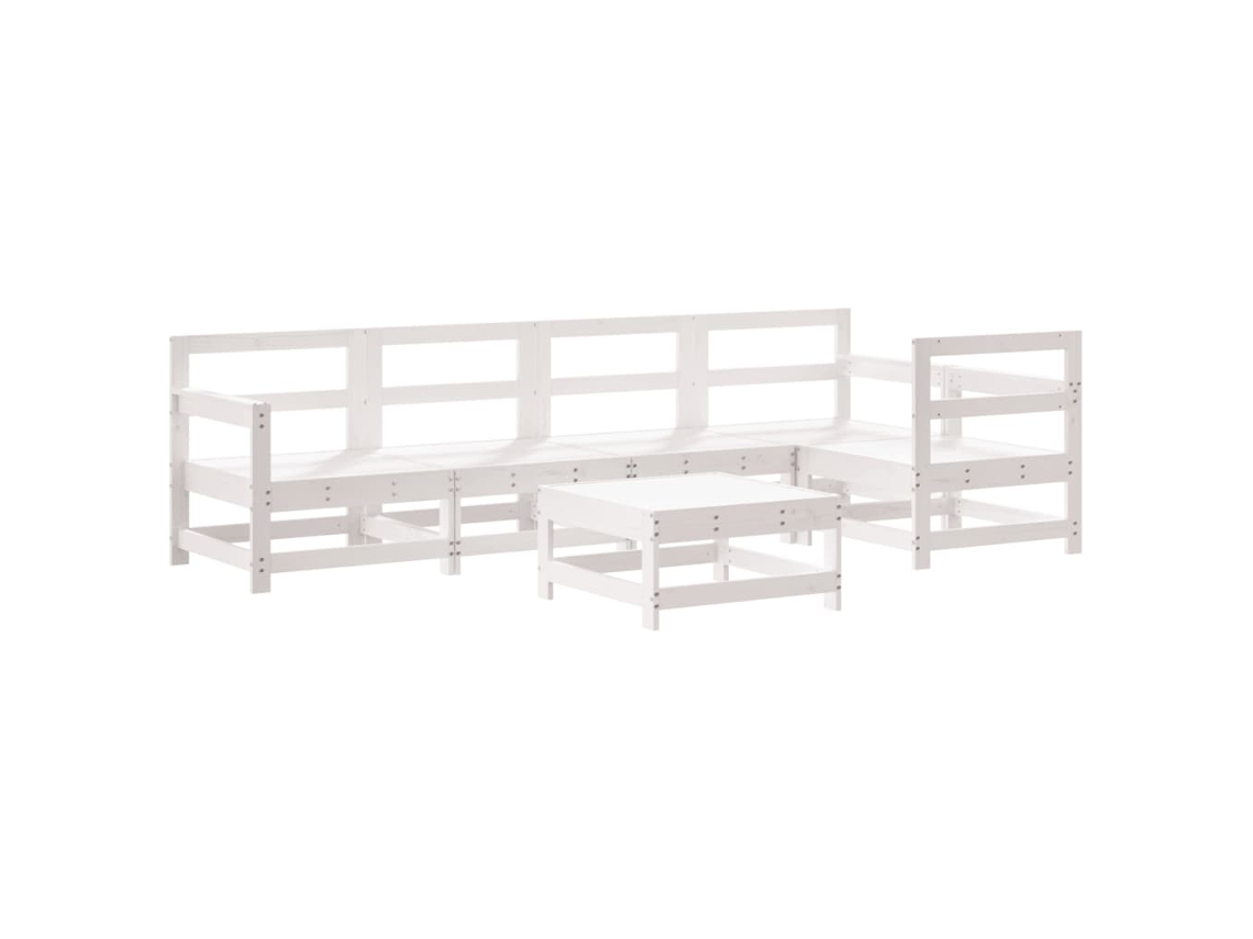 Garden Lounge Set, Garden Lounge Sets Vidaxl Branco Madeira De Pinho (n/a)