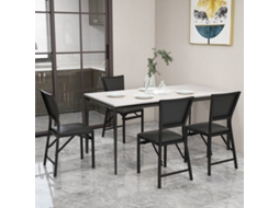 Conjunto Com 2 Cadeiras De Jantar Dobráveis Com Estrutura Metálica E Assento Acolchoado