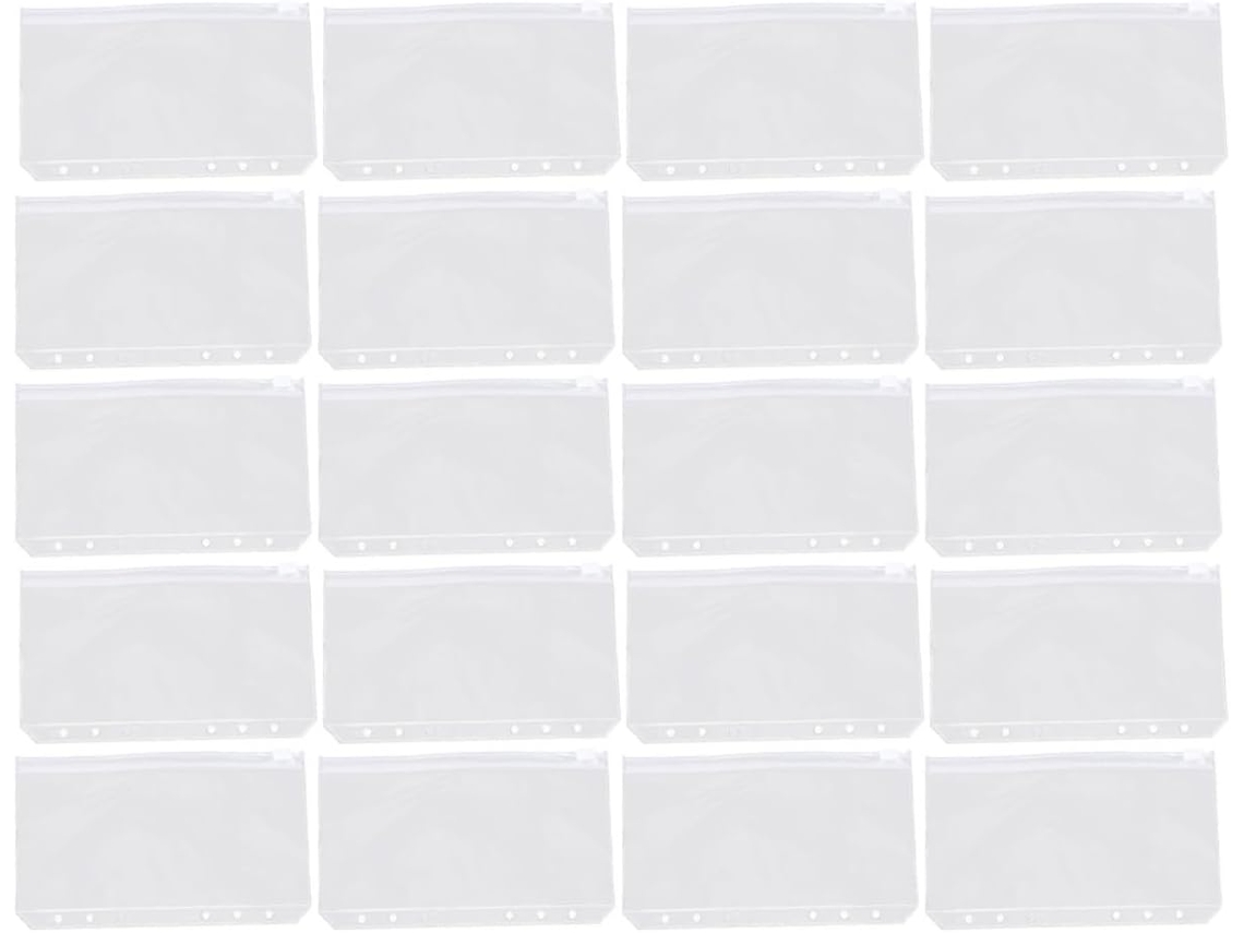 Sacos Com Zíper Didiseaon Em Pvc Extra Grosso Tamanho A6, Pacote Com 50 Unidades, Para Arquivar Documentos E Contas