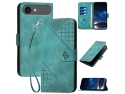 Yx0080 Capa De Celular De Couro Com Padrão De Borboleta Em Relevo E Cordão