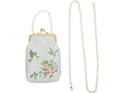 Bolsa De Ombro Feminina Vintage Em Brocado Bordado Com Estampa Floral Chinesa, Estilo Carteira Étnica.