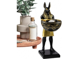 Estatuetas de Cachorros Pequenos Escultura Decorativa Animal em Resina com Tigela Est Tua Cachorro Eg Pcio para Decora o VAYOTOY