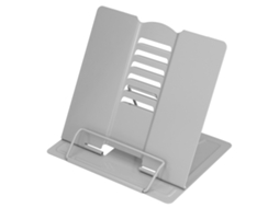 Soporte De Livros Metálico Ajustável Em Altura E Ângulo, Design Ergonômico, Plegável E Portátil Para Casa, Escritório, Escola, Cinza