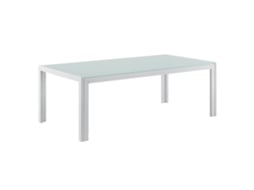 Conjunto de Móveis de Jardim CASA.PRO  (Branco - Ferro, Vidro - 100 x 50 x 35 cm)