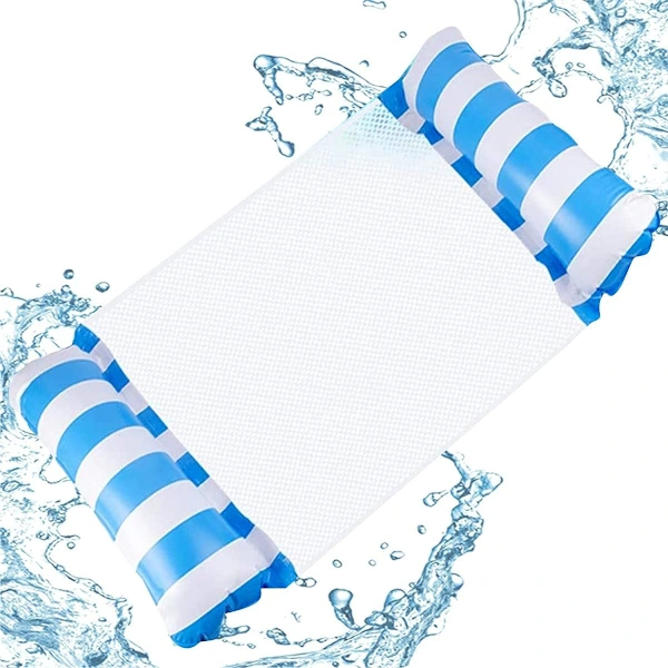 Rede Aquática, Cama Flutuante Inflável, Rede Para Piscina, Rede Inflável Flutuante Para Adultos, Azul
