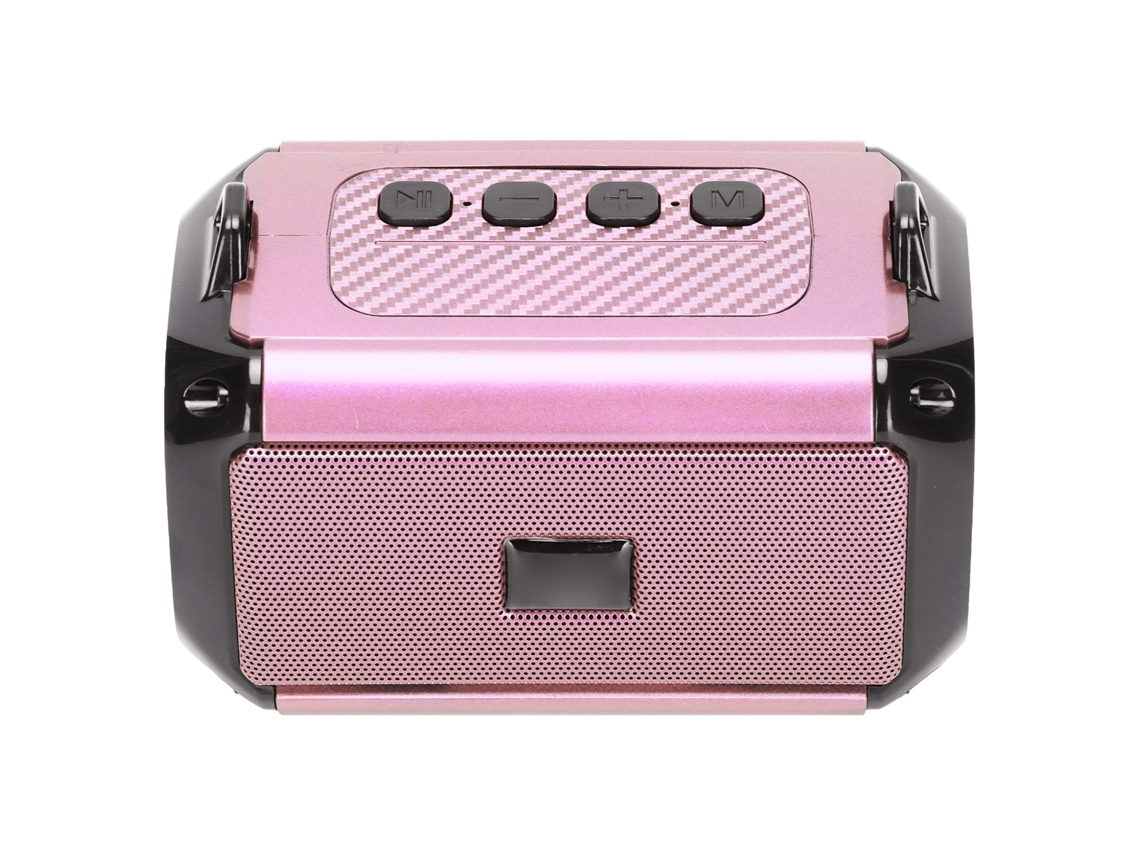 Caixa de Som Mali Sem Fio Bluetooth 360° Estéreo Redução de Ruído Rosa