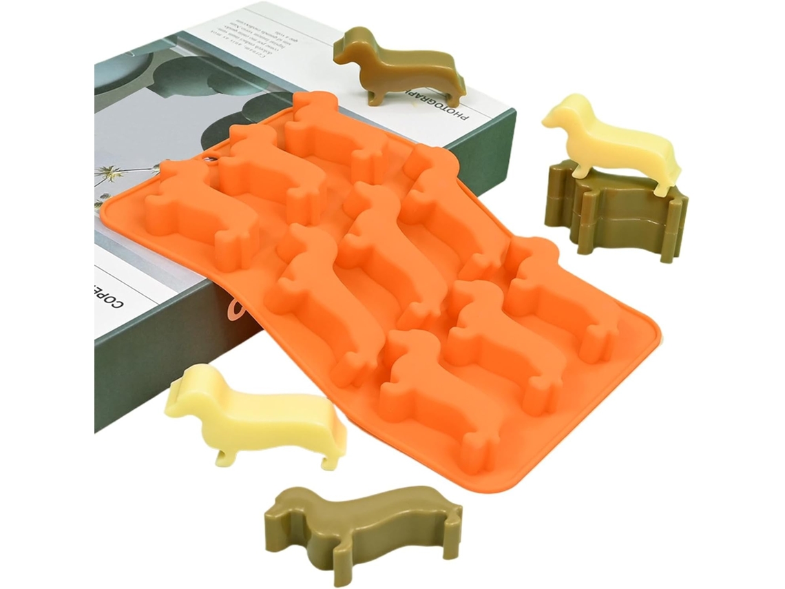 Molde De Silicone Biscoitos Em Formato De Dachshund