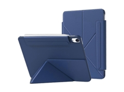 Capa magnética de couro dupla face para iPad 10.9 (2022) - Azul escuro - Hengrongshen (2025)