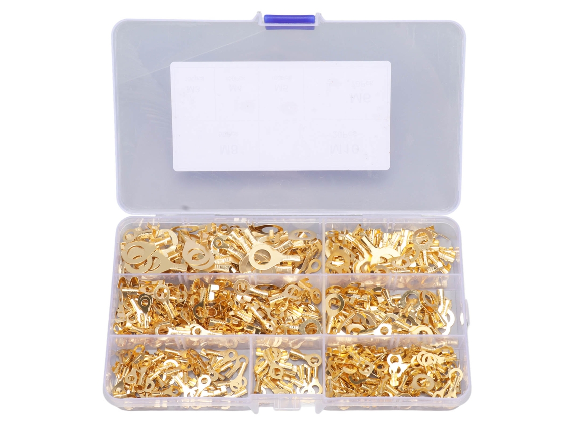 Jogo De 540 Conectores De Cobre Para Cabos Elétricos Com Caixa De Armazenagem (m3 A M10)