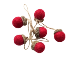 Laxiscreed Bola De Lã Felt Pine Cone Pequena Para Enfeites De Natal Com Pinha E Castanha