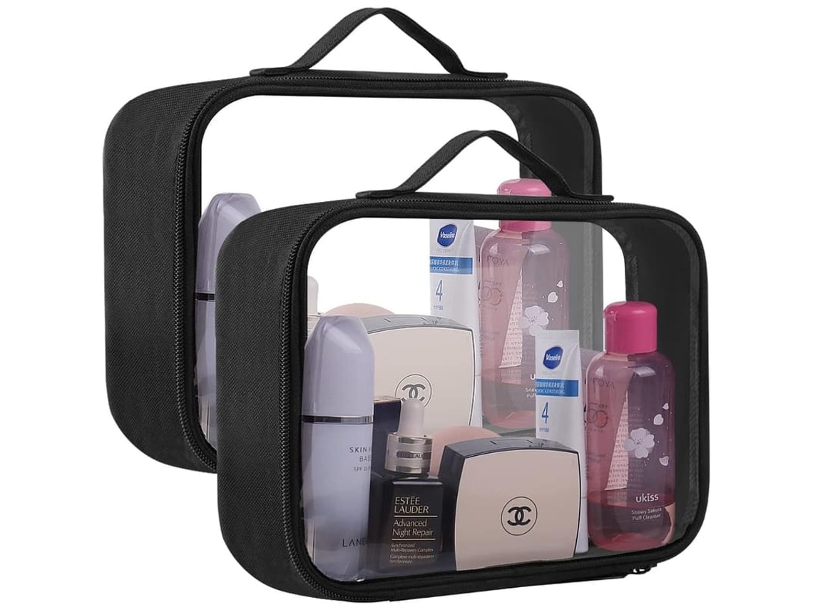 Bolsa De Toalhas De Viagem Transparente, 2 Peças - Acessórios De Viagem Portáteis Impermeáveis Bolsa De Maquiagem Clara