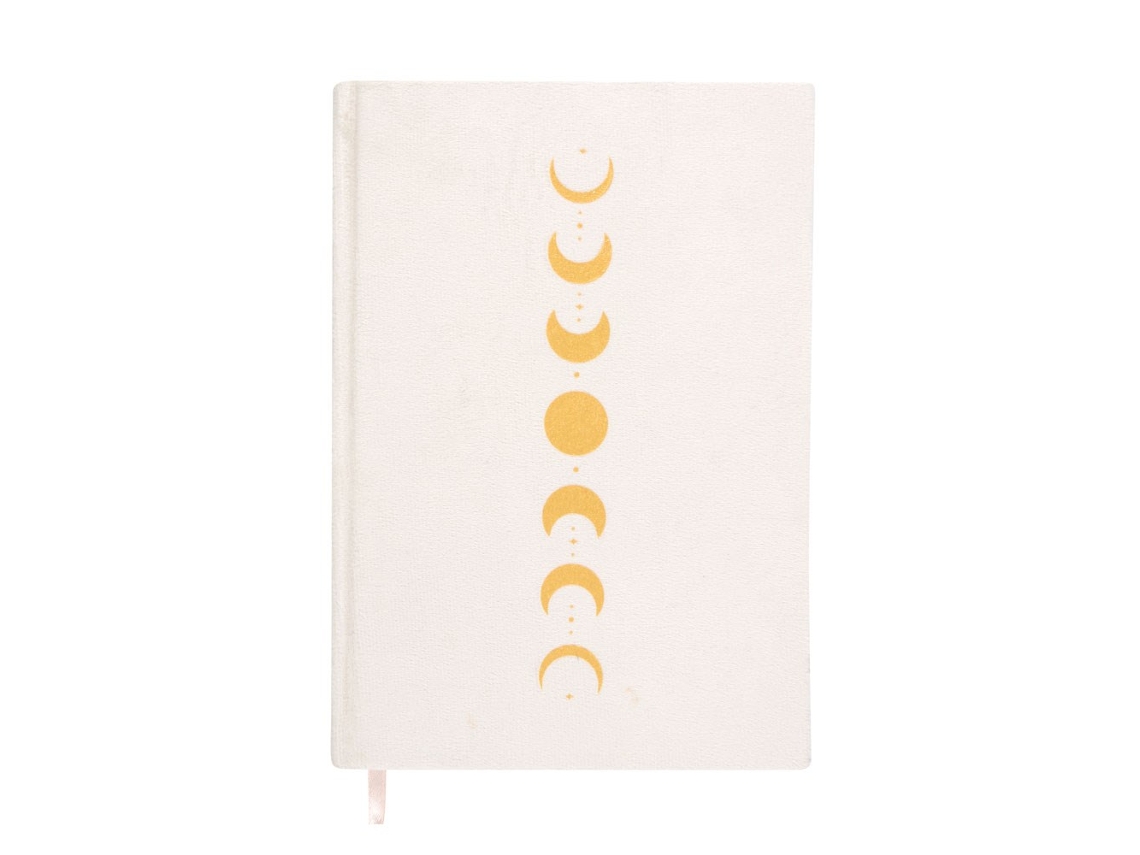 Caderno Something Different Veludo A5, Branco E Dourado