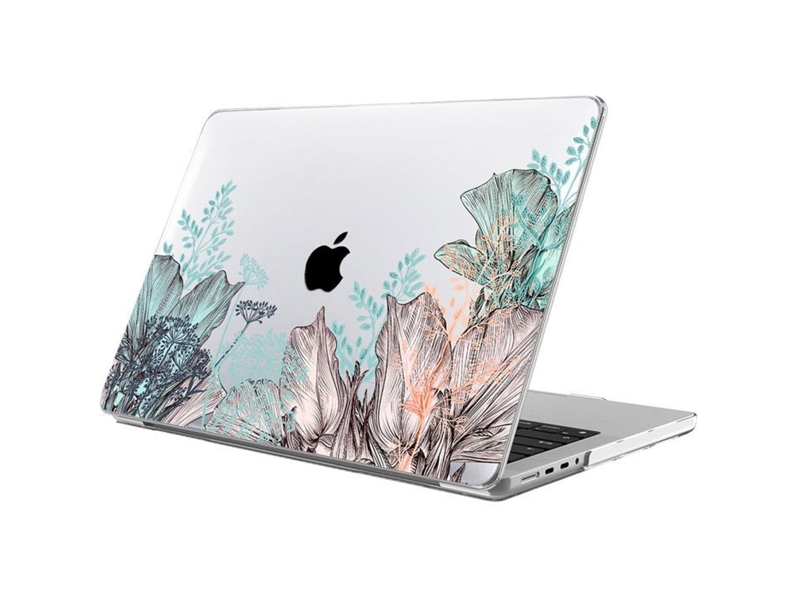 Capa Para Macbook Air 13 Polegadas 2025 2024 2022 M4 M3 M2, Ultrafina, Leve, Capa Rígida, Elegante, Com Estampa De Plantas Brilvibera