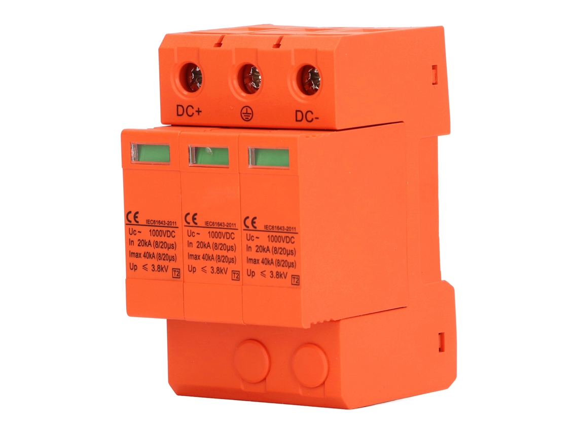 Veloriskku protetor de sobrecarga DC 3P 40kV 1000V, com janela visual | S/MARCA