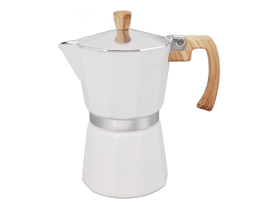 Cafeteira LAXISCREED 300ml Moka Alumínio Branca