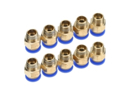 Conectores Rápidos Neumáticos De Empuje Rectos Com Rosca Macho Tubo 8mm (pc8-2 10pcs)
