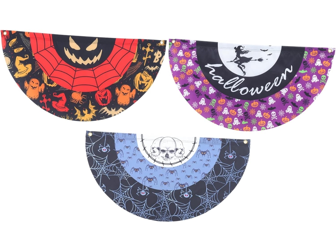 Banner De Halloween Para Leque, Decoração De Jardim, Bandeirolas Suspensas Resistentes Às Intempérie Gokoco
