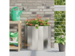 Vidaxl Floreira Prateado 60 X 30 X 50 Cm Aço Inoxidável