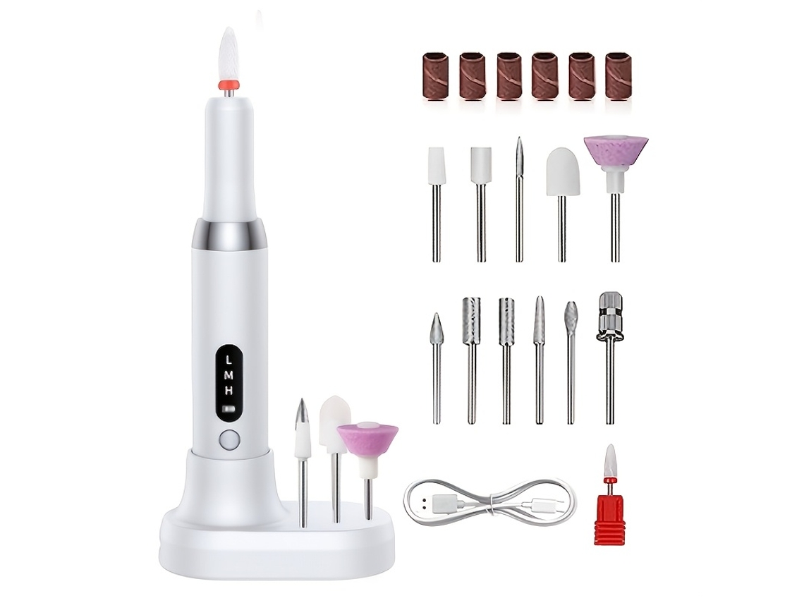 Perfuradora Elétrica Profissional Unhas Polidora, Removedor de Cutículas, Cinco Caneta Cuidados Unhas STELASPLEN