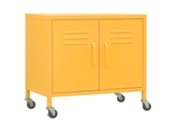 Armário Arrumação Aço 60x35x56 Cm Amarelo Mostarda MAISON EXCLUSIVE