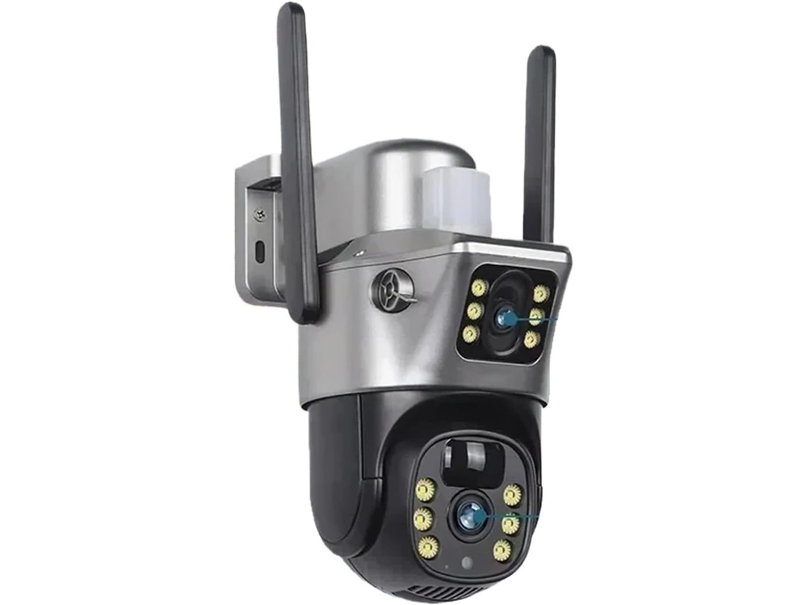 Câmera Solar 4k 8mp Wifi, Lente Dupla, Tela, Vigilância por Vídeo, Áudio Bidirecional. SFUSHOS