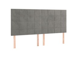 Cabeceira Cinza Claro 180x5x118/128 Cm Veludo MAISON EXCLUSIVE