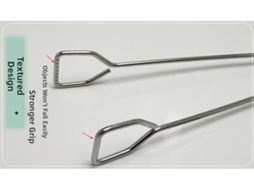 Pinça Para Churrasco De Aço Inoxidável 38cm 15 Grelhar Ao Ar Livre E Usar Carvão Cabos Borracha Antiderrapantes, Design