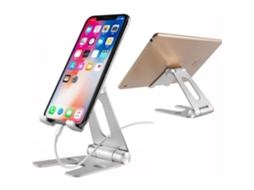 Suporte Para Celular - Prateado - 2 Unidades - Compatível Com Iphone, Huawei E Samsung - Prático - Ajustável