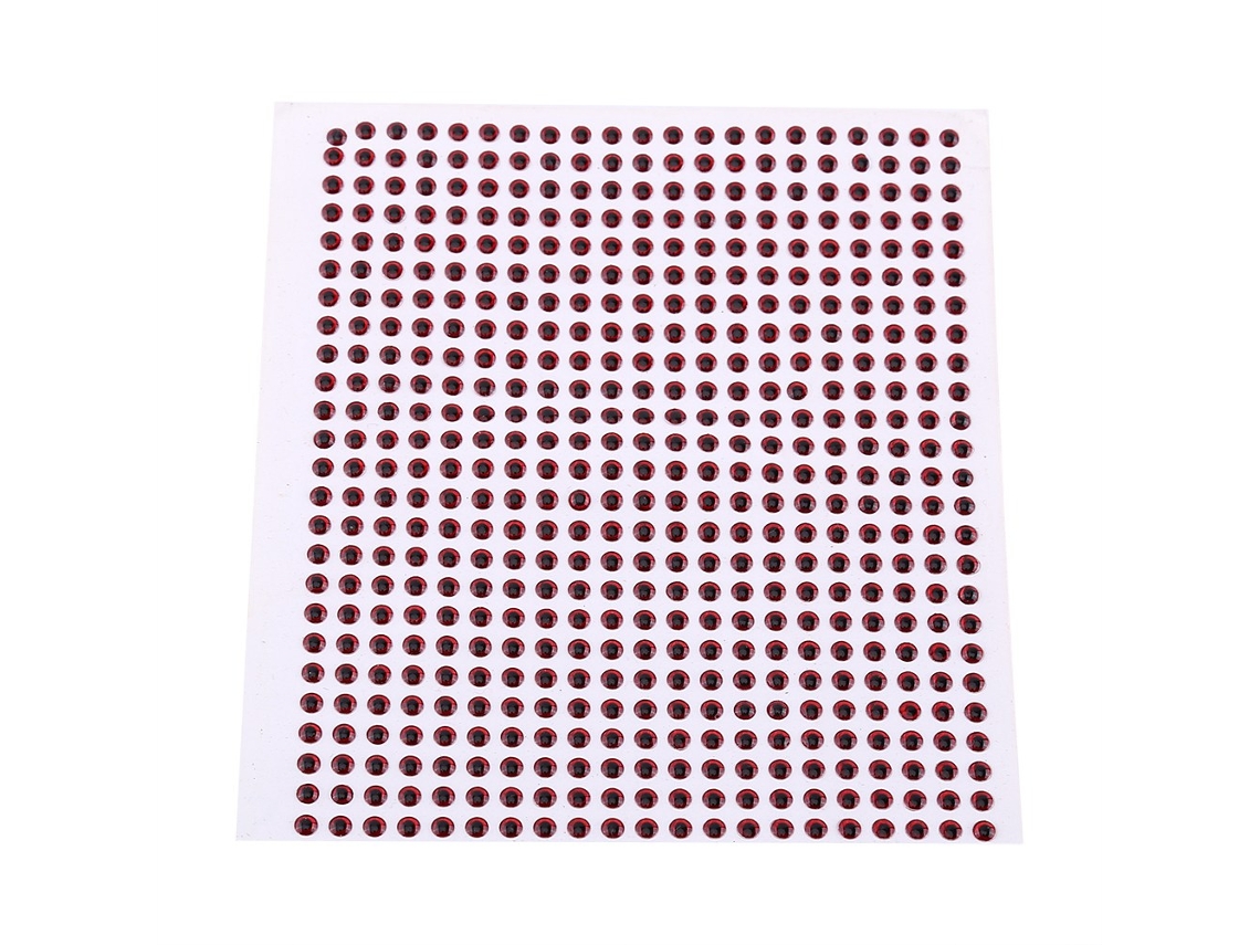 Olhos de Isca 3d 3mm Vermelhos com Adesivo Forte