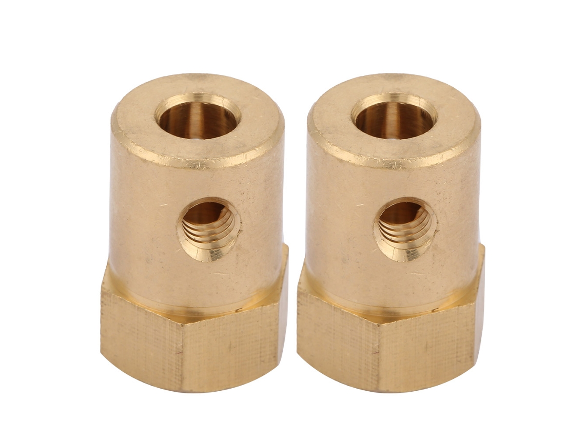 Conector De Motor Hexagonal De Latão Com Eixo Estendido (5mm) 4pcs