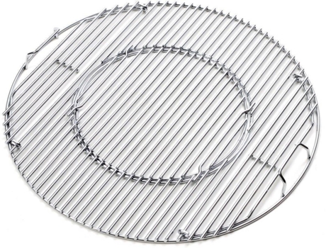 Sistema de Churrasco - Grade de Grelha de Aço Inoxidável para Churrasqueiras Com Chaleira JX (57 cm)