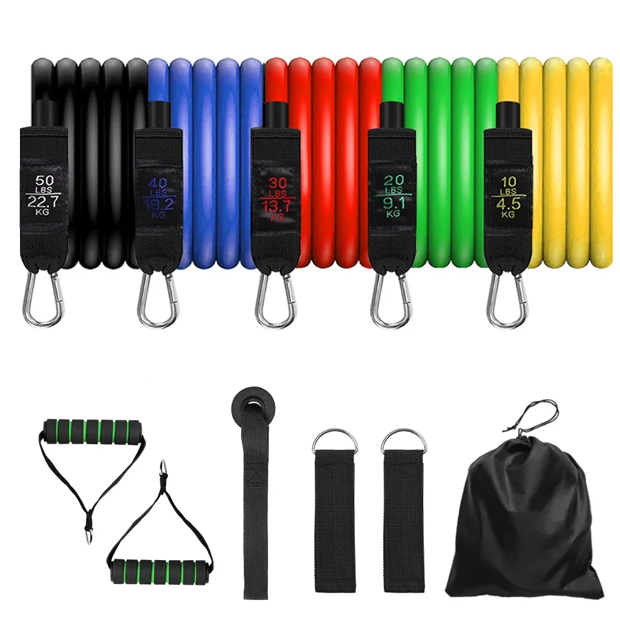 Faixa De Resistência Para Ioga, Faixa Elástica Para Treino De Fitness Com Pegador E Tornozeleira.
