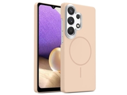 Capa Para Samsung Galaxy A33 5g Fina Circular Magsafe À Prova De Choque Dourada Em Policarbonato Ouro Deserto