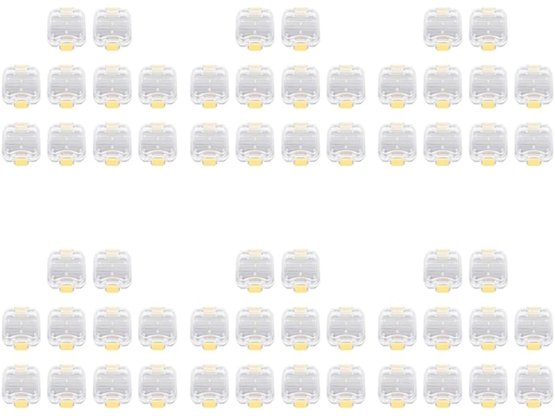 Estojo SFUSHOS para dentaduras, plástico, 60 peças, película de armazenamento de alta qualidade