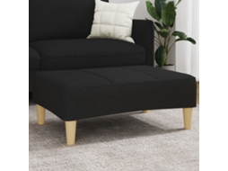 Vidaxl Apoio De Pés 77x55x31 Cm Tecido Preto