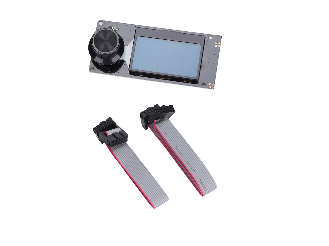 Módulo De Tela Lcd 12864 Com Slot Para Cartão De Memória Acessórios De Impressora 3d Marlin Diy Branco Sobre Azul