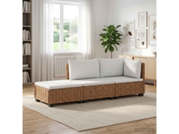 Vidaxl 3 Unid. Conjunto De Lounge Em Rattan Com Almofadas Gendt